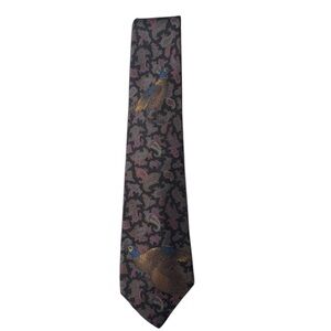 Michael Jacobs Collection Tie Real Ancient Madder Paisley Bird 100% Silk D403